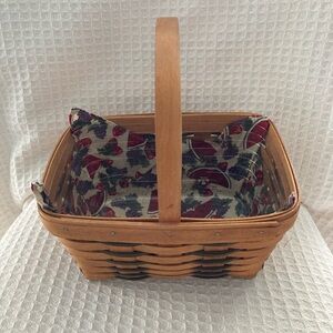 Vintage 1993 Longaberger Watermelon Fabric Liner, Plastic Liner Basket